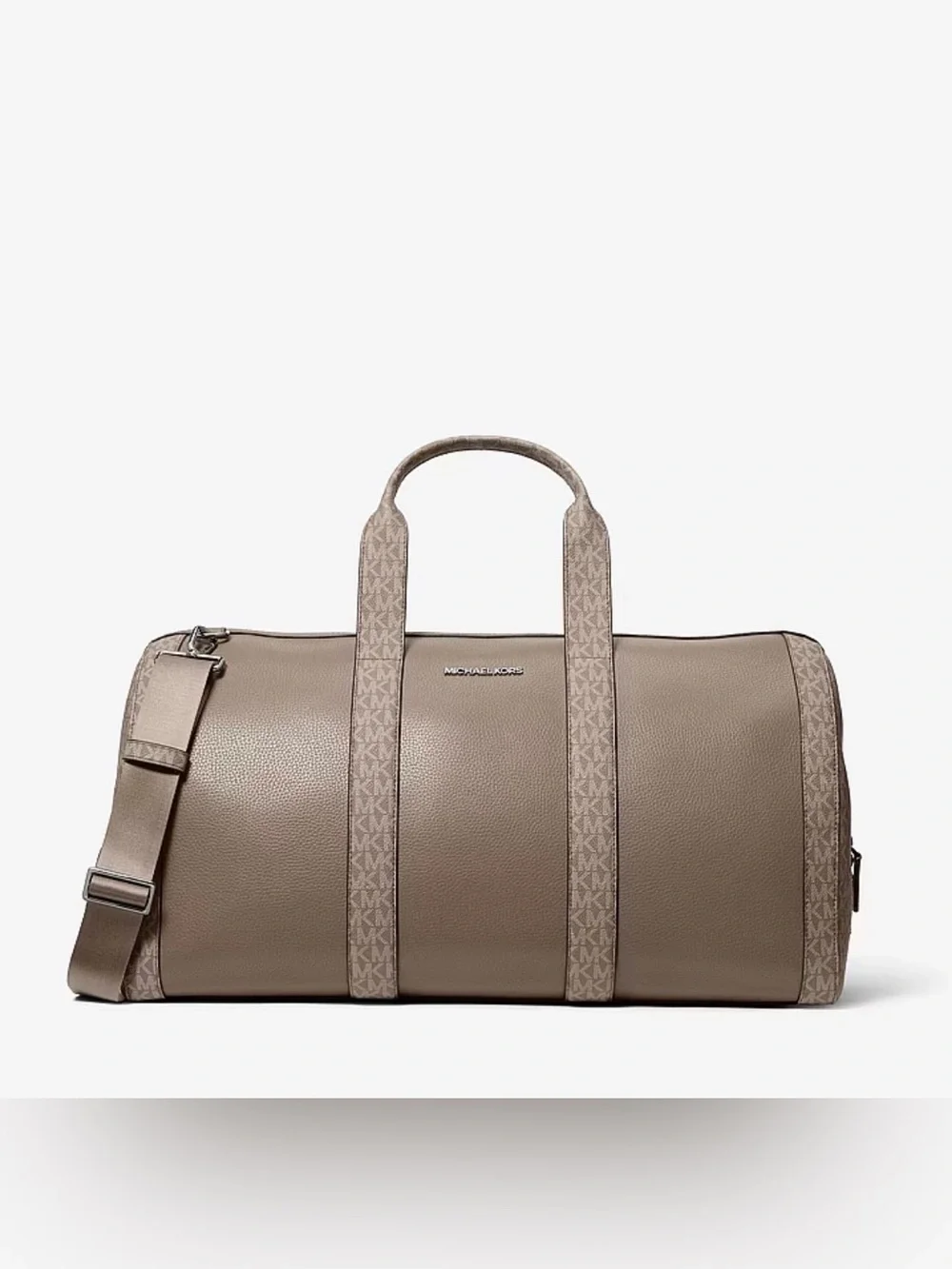 Michael Kors Cooper Pebbled Leather and Signature Logo Duffel Bag